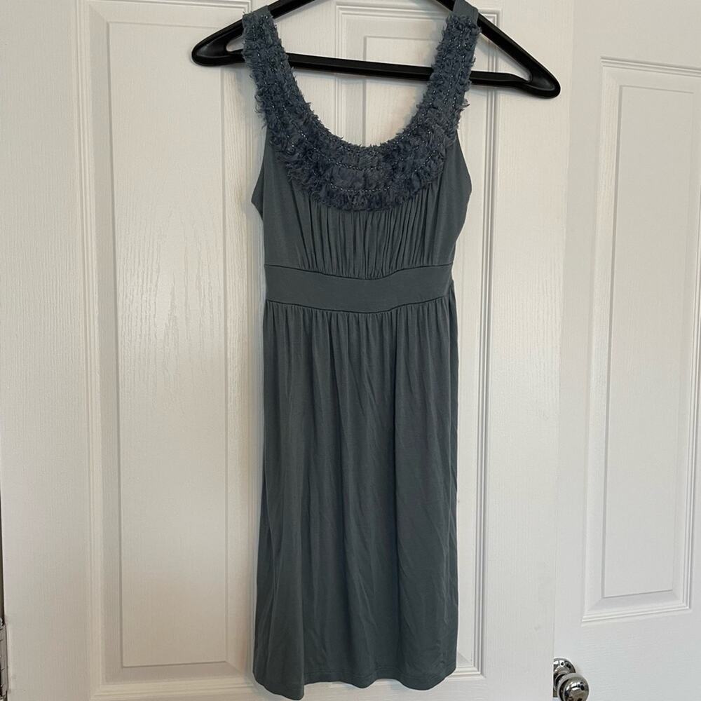 Soprano cotton stretch dress with embellished neckline. Size S. Cocktail.